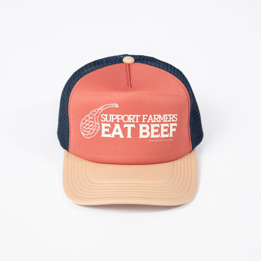 'Support Farmers Eat Beef' Foam Hat - Tricolor