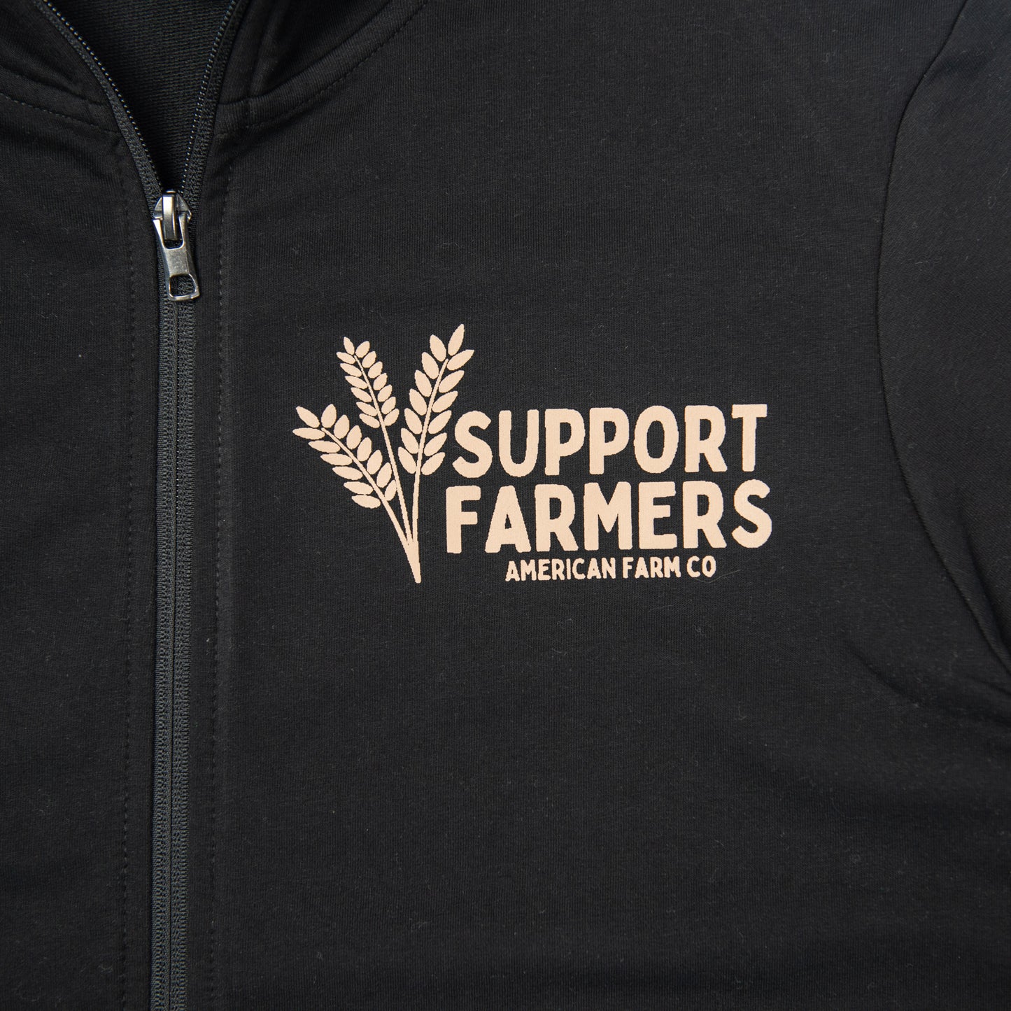 Support Farmers Wheat Performance Full-Zip Hoodie