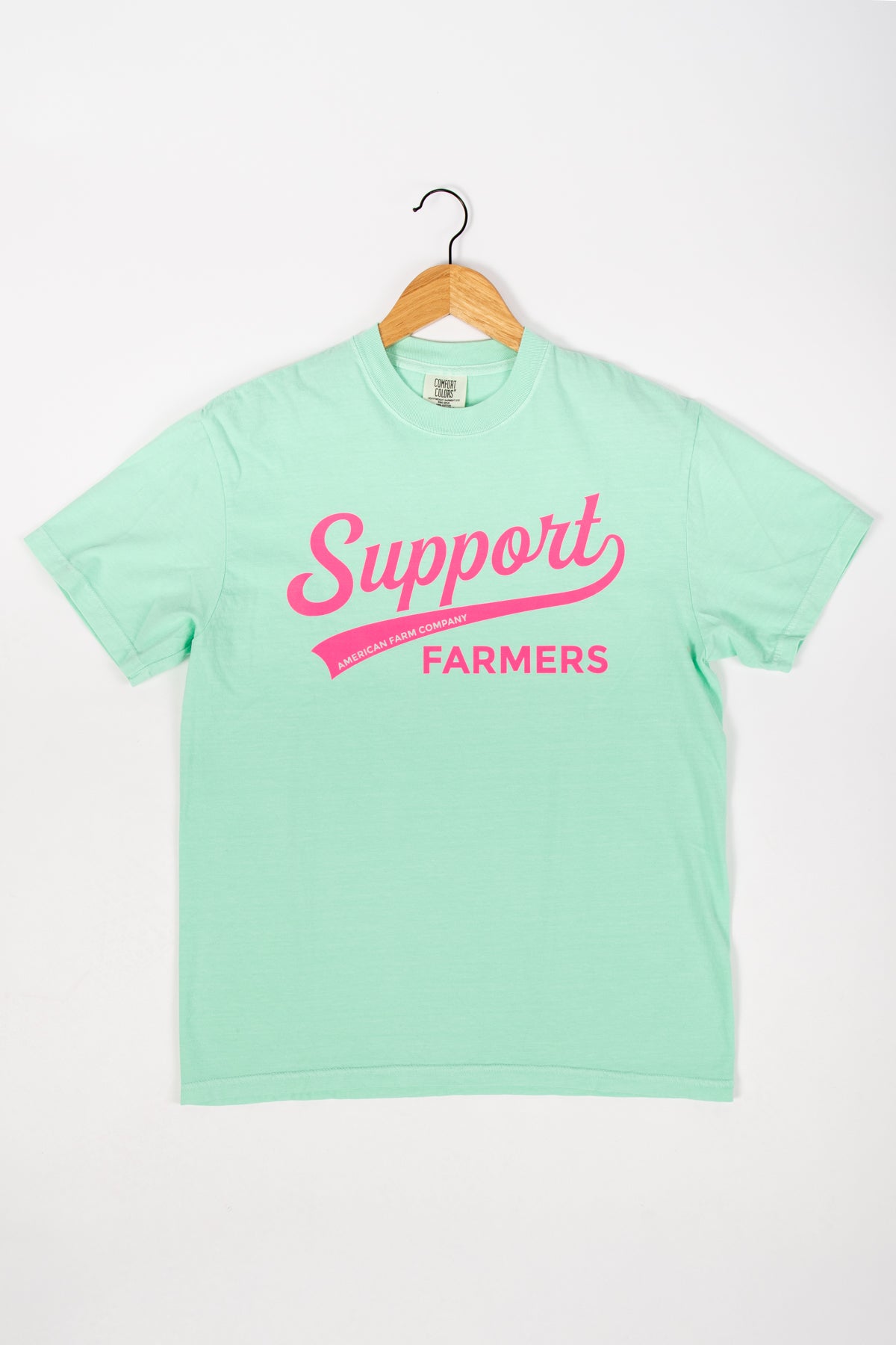 Support Farmers Banner Mint Tee