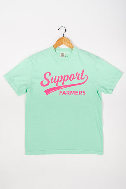 Support Farmers Banner Mint Tee