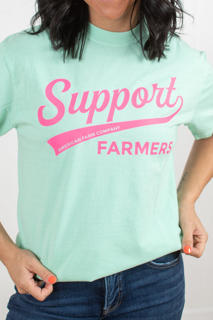 Support Farmers Banner Mint Tee