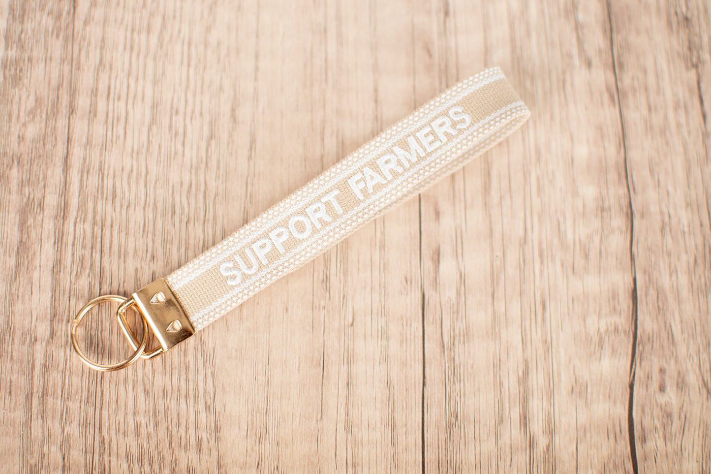 'Support Farmers' Keychain