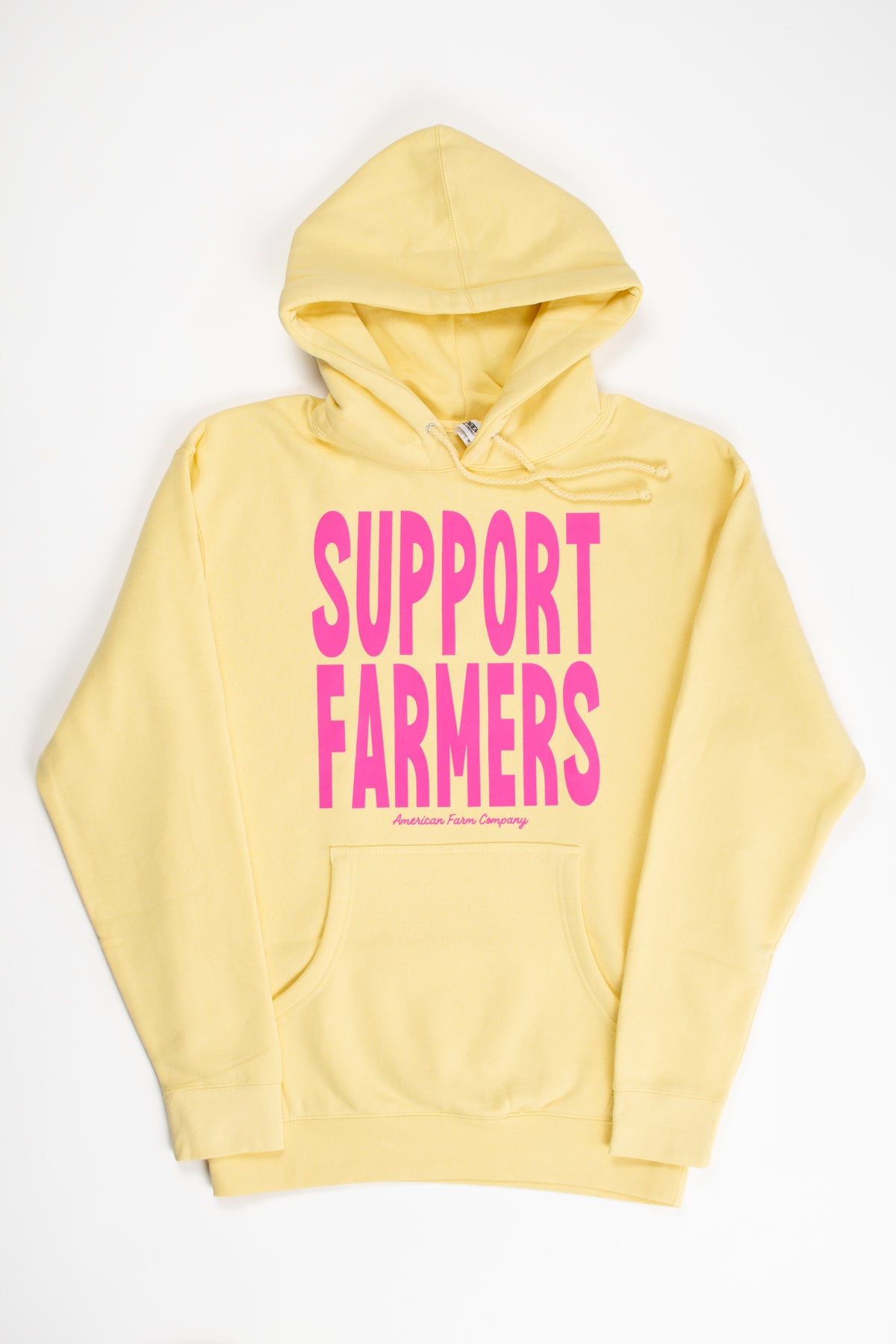'Support Farmers' Yellow Hoodie