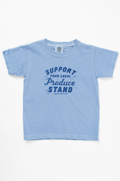 'Support Your Local Produce Stand' Blue Toddler/Youth Tee