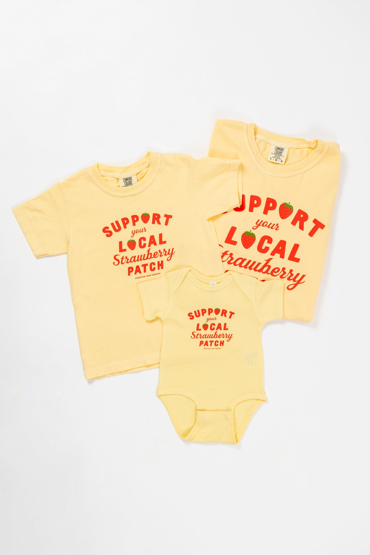 'Support Your Local Strawberry Patch' Yellow Tee