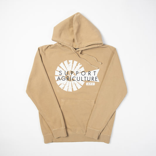 Support Agriculture Tan Hoodie