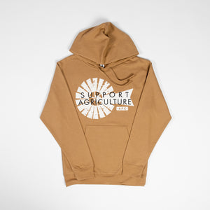 'Support Agriculture' Tan Hoodie