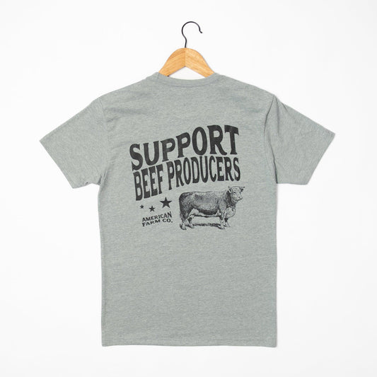 'Support Beef Producers' Grey Tee