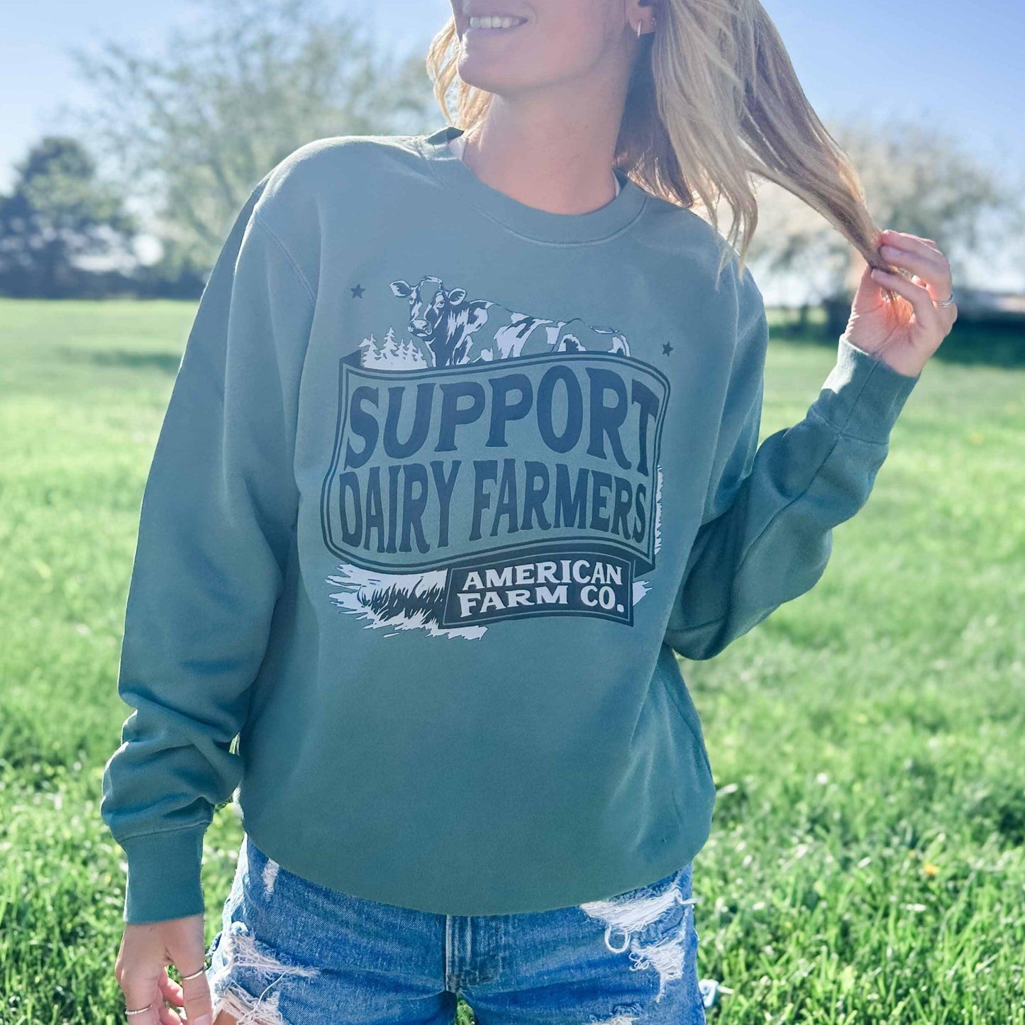 'Support Dairy Farmers' Crewneck