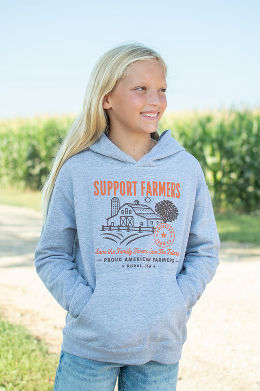 'Support Farmers - Save the Family Farms' Toddler/Youth Hoodie