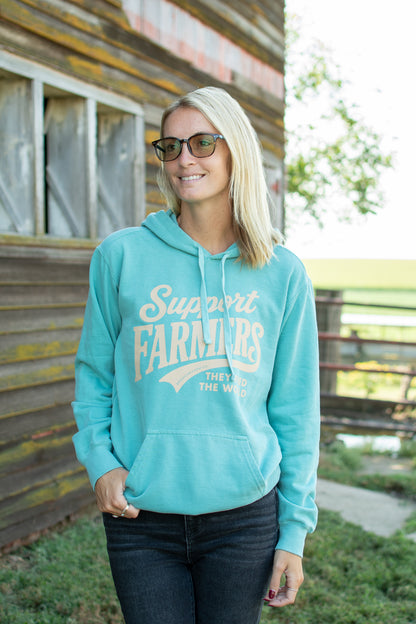 Support Farmers - They Feed The World Adult Hoodie