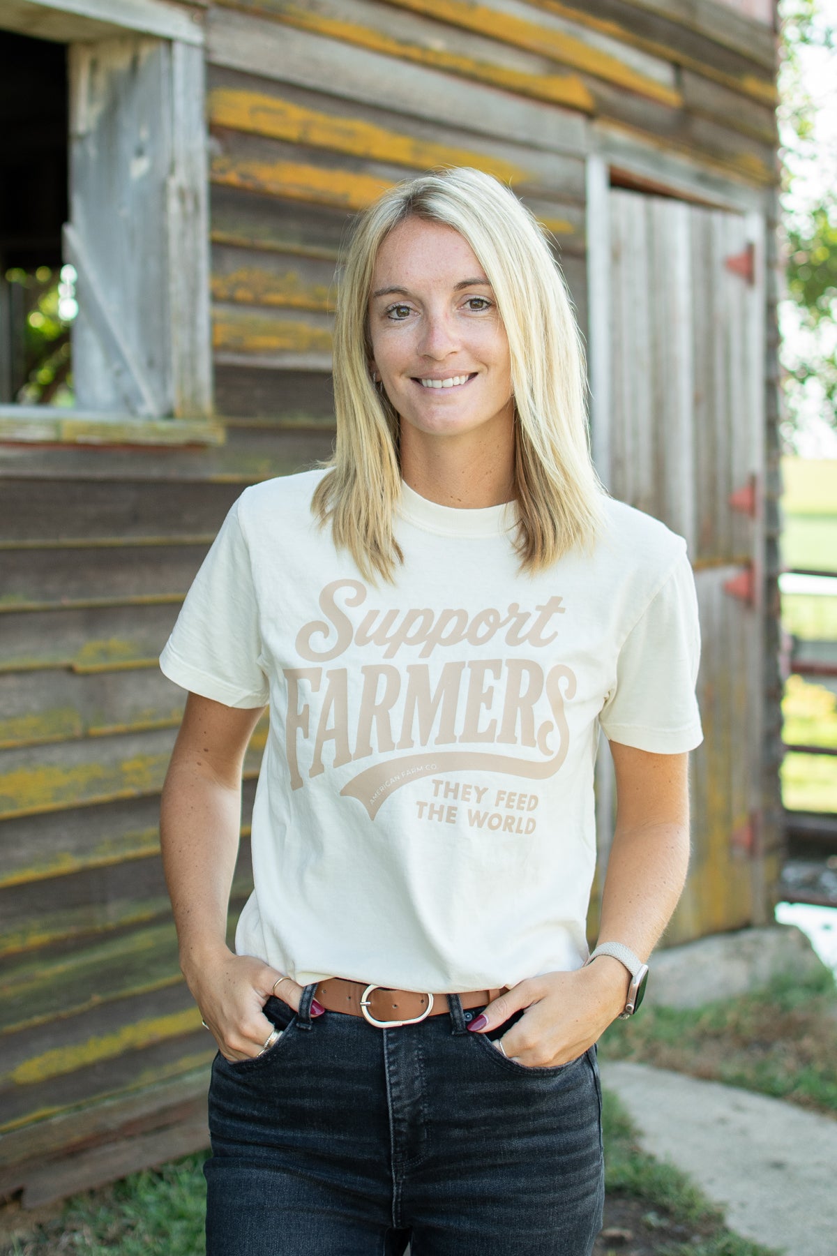Support Farmers - They Feed The World Adult T-Shirt