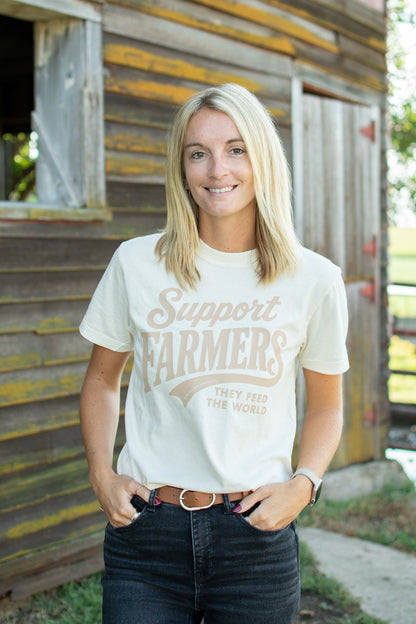 Support Farmers - They Feed The World Adult T-Shirt