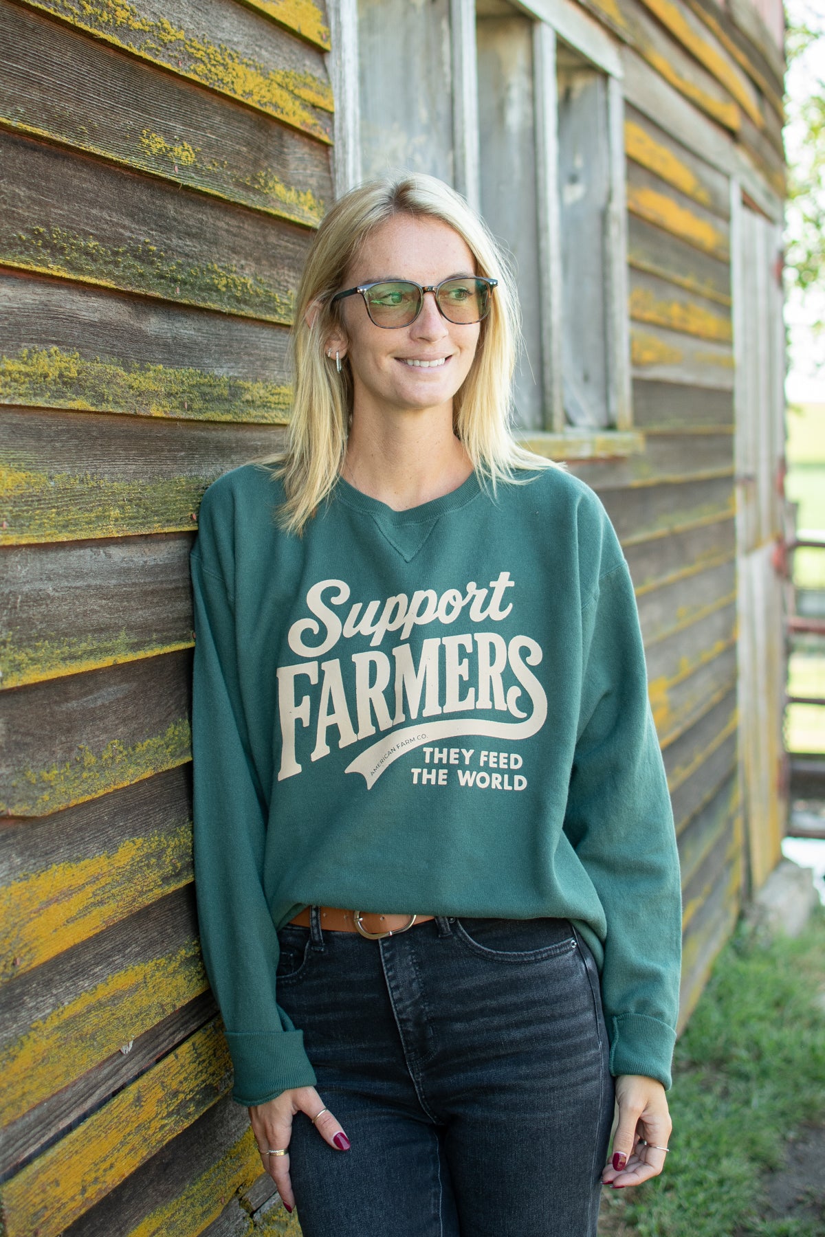 Support Farmers - They Feed The World Crewneck