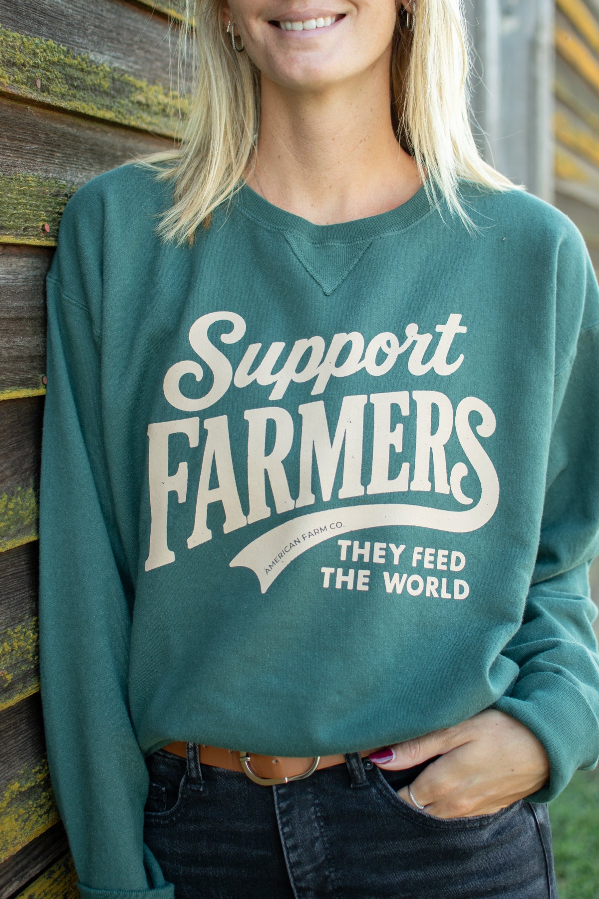 Support Farmers - They Feed The World Crewneck
