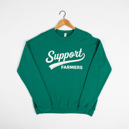 Support Farmers Kelly Green Crewneck - American Farm Company