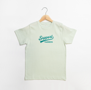 'Support Farmers Banner' Soft Green Tee- Toddler/ Youth