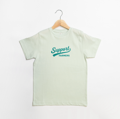 'Support Farmers Banner' Soft Green Tee- Toddler/ Youth