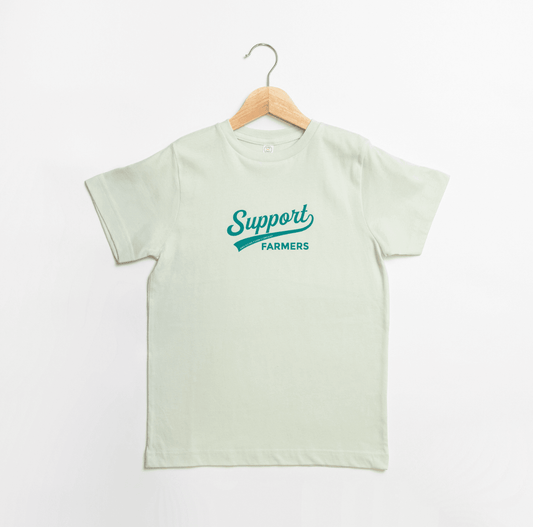 Support Farmers Banner Soft Green Tee- Toddler/ Youth - American Farm Company