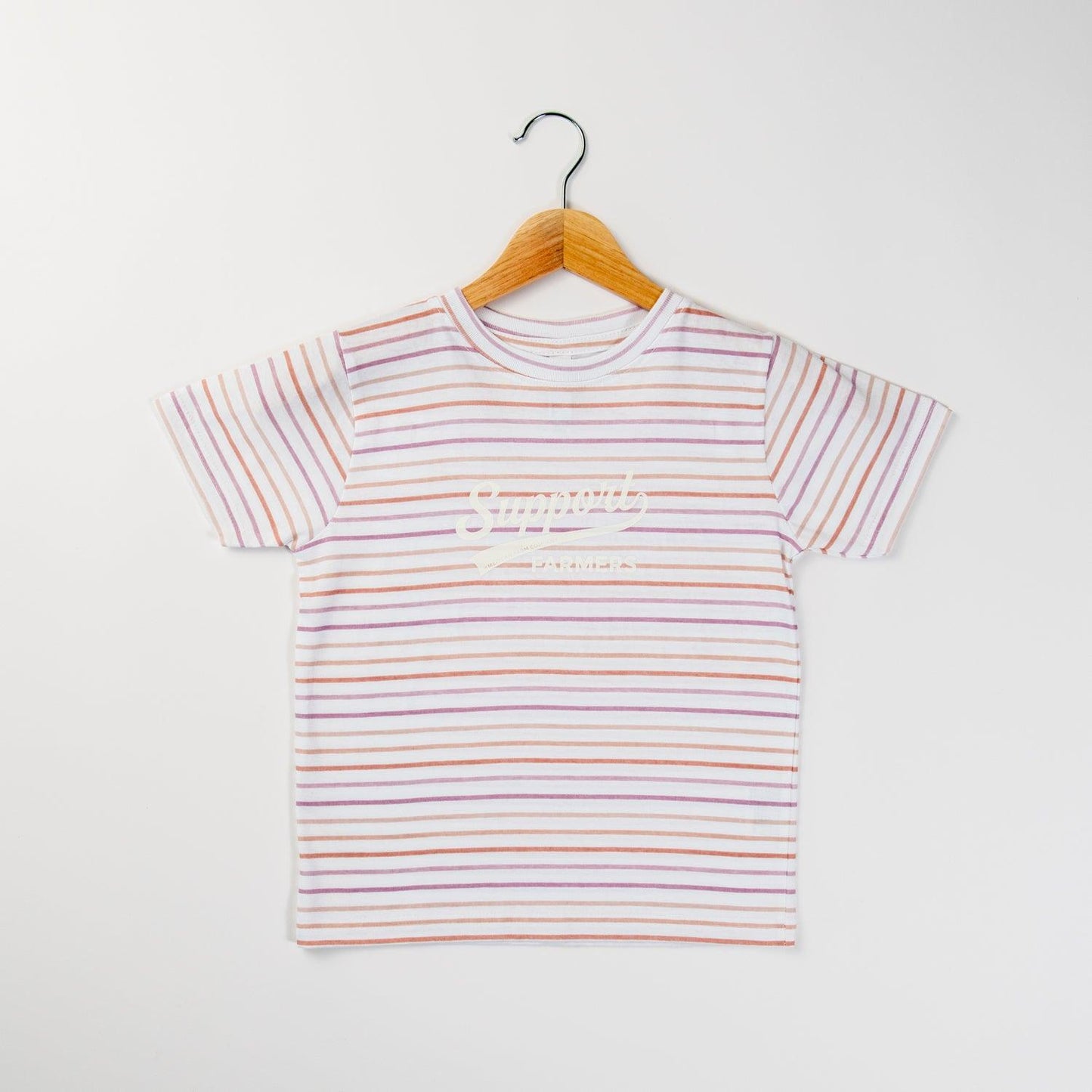 Support Farmers Banner Stripe Tee- Toddler - American Farm Company