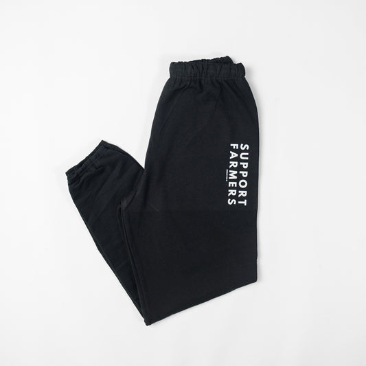 'Support Farmers' Black Sweatpants