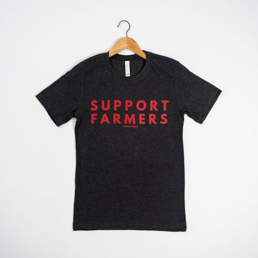 Support Farmers Charcoal Tee - American Farm Company