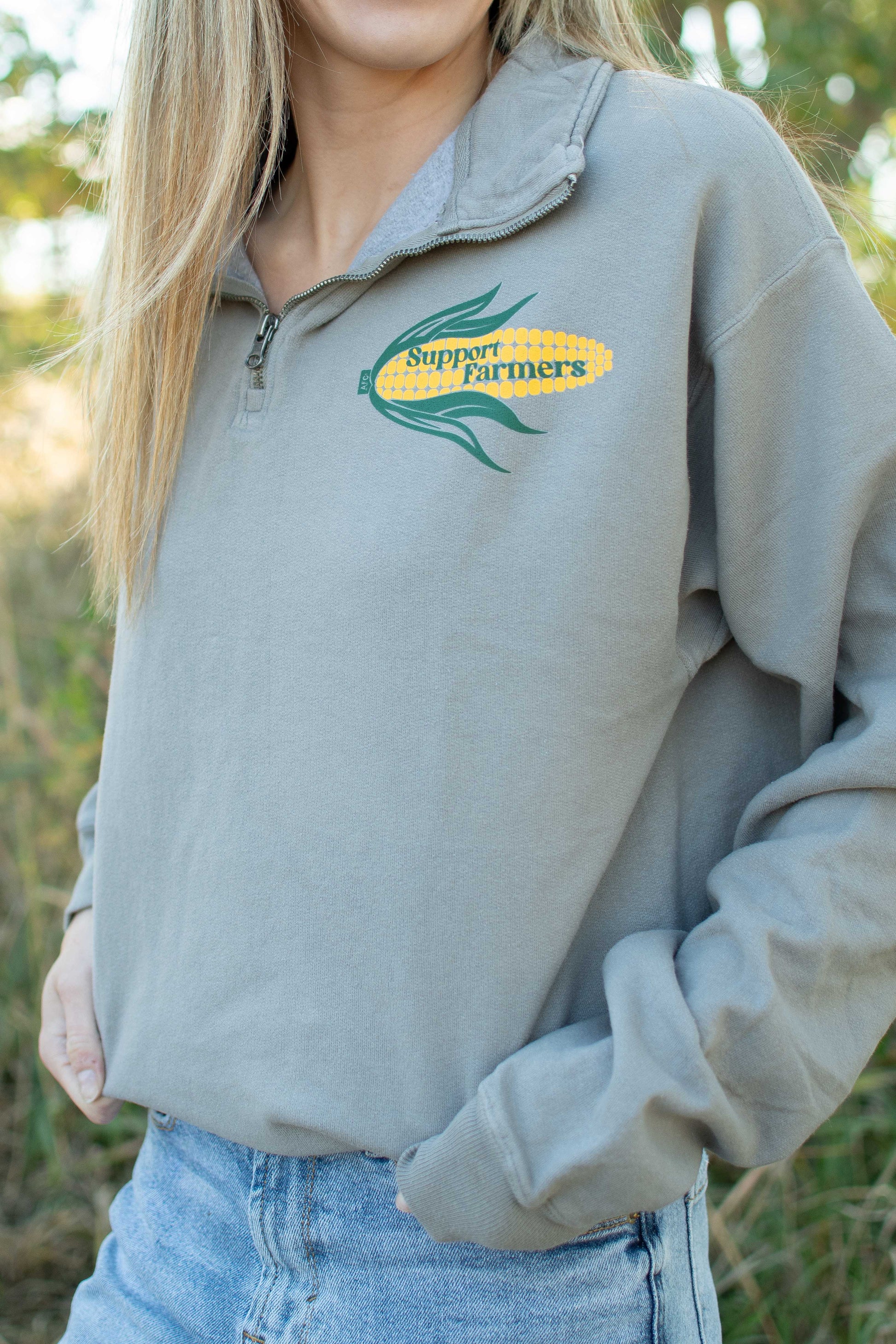 'Support Farmers' Corn 1/4 Zip [W]