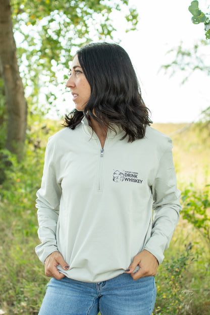 'Support Farmers Drink Whiskey' Performance 1/4 Zip Pullover
