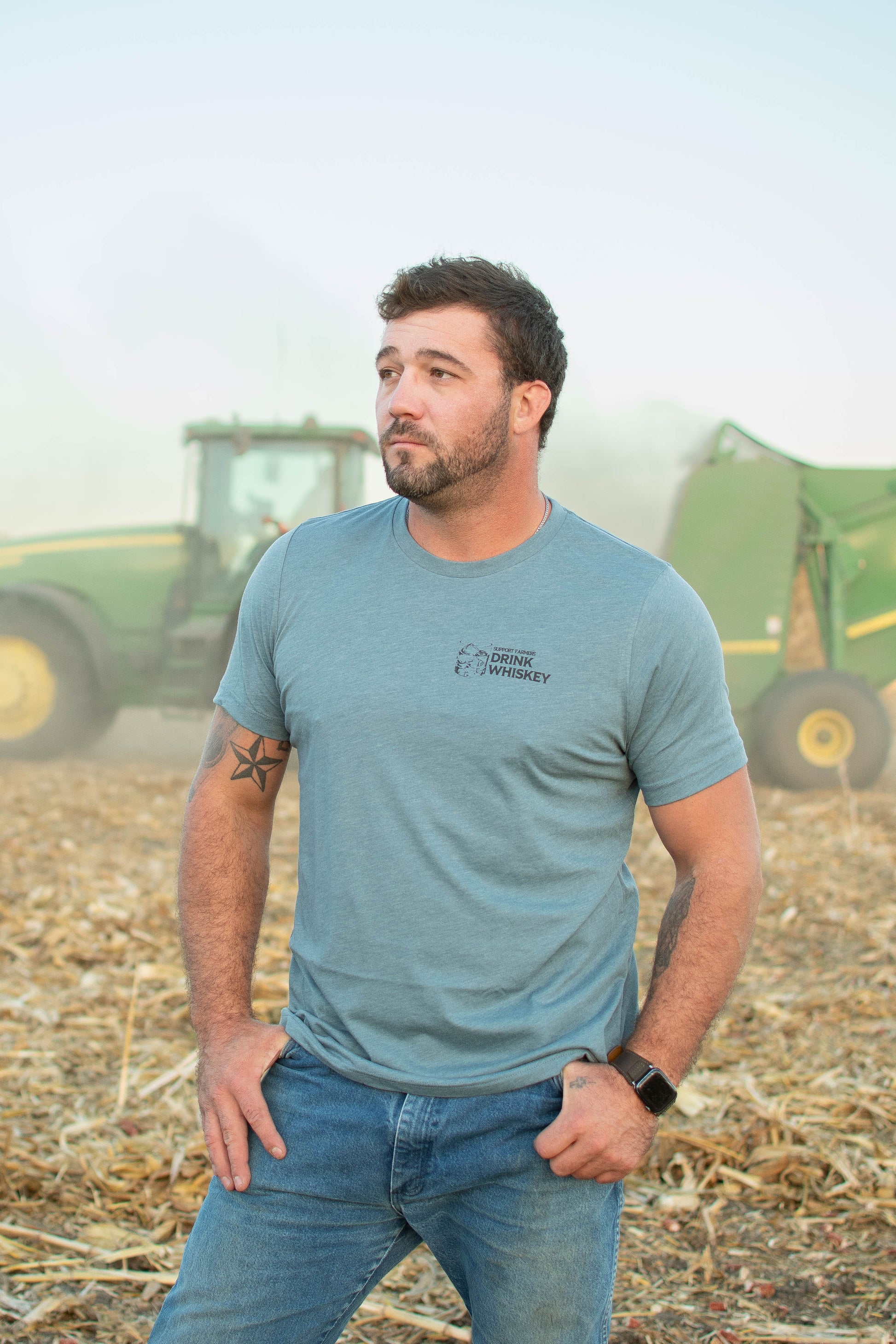 Support_Farmers_Drink_Whiskey_Tee_front [M] [LS]