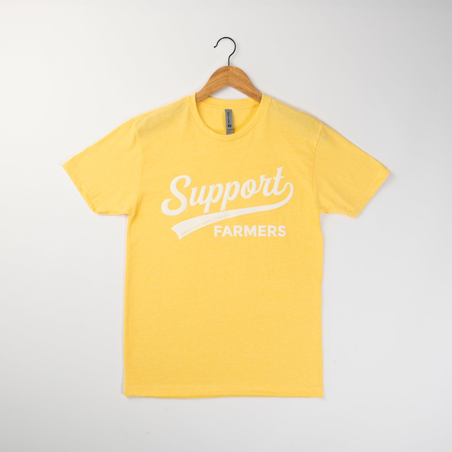 'Support Farmers' Essential Yellow Tee - American Farm Company