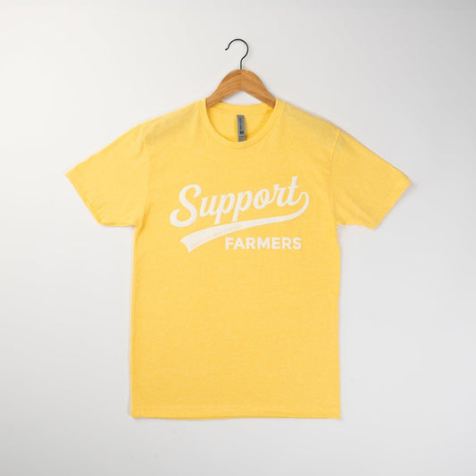 Support Farmers Essential Yellow Tee - American Farm Company