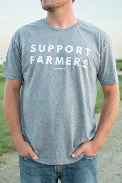 'Support Farmers' Gray Tee