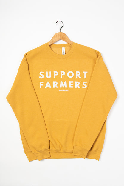 'Support Farmers' Mustard Crewneck