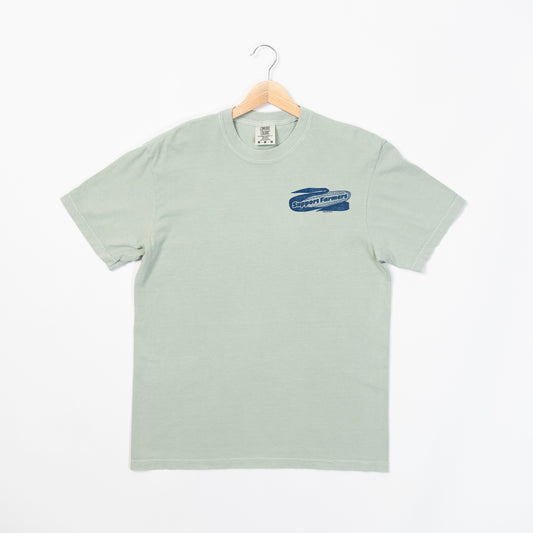 Retro Corn 'Support Farmers' Sage Tee - American Farm Company
