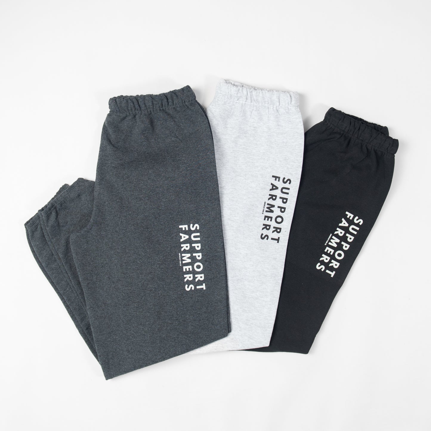 'Support Farmers' Black Sweatpants