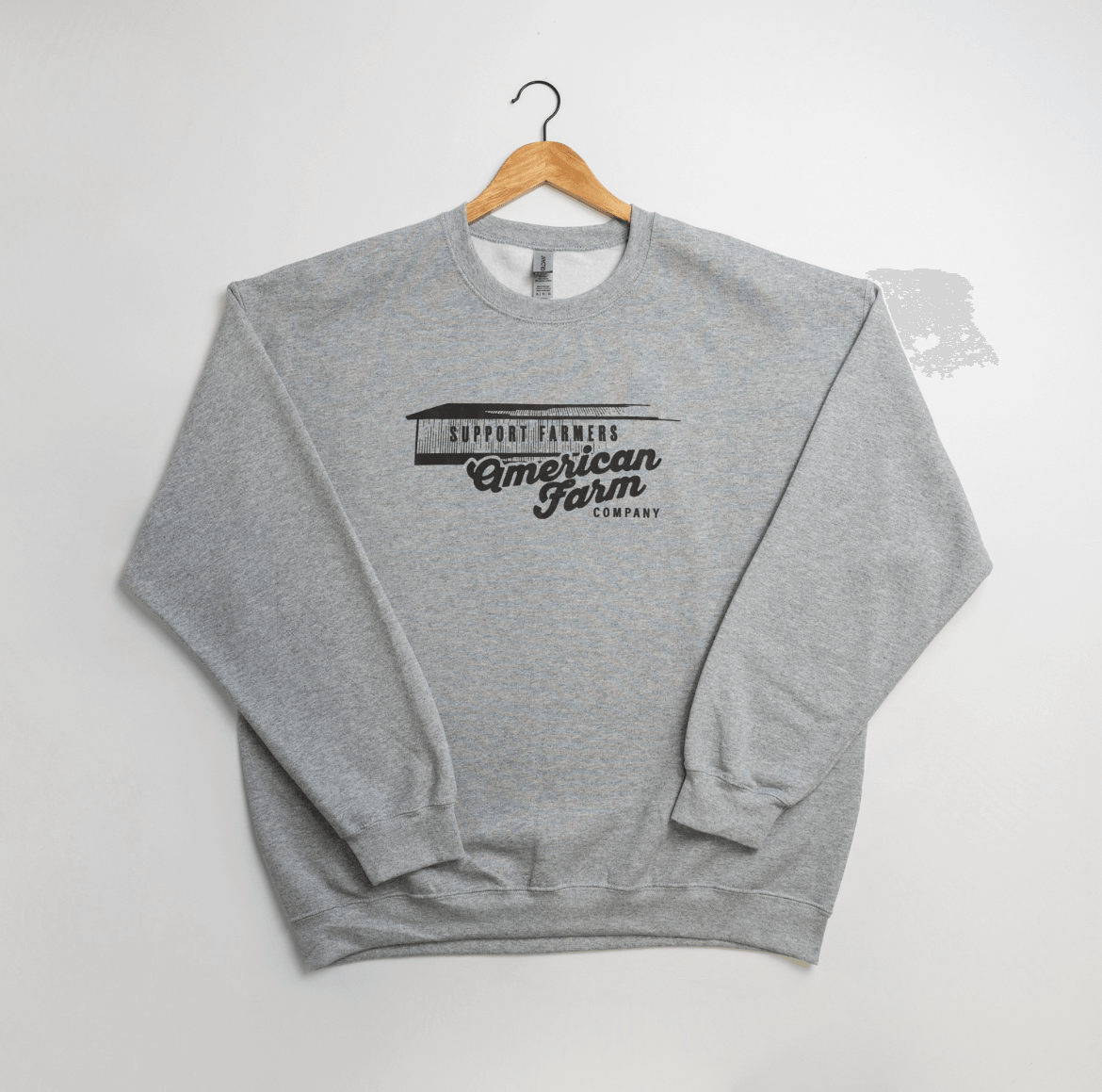 Support Farmers Warehouse Grey Crewneck