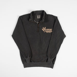 ‘Support Farmers’ Wheat 1/4" Washed Charcoal Zip