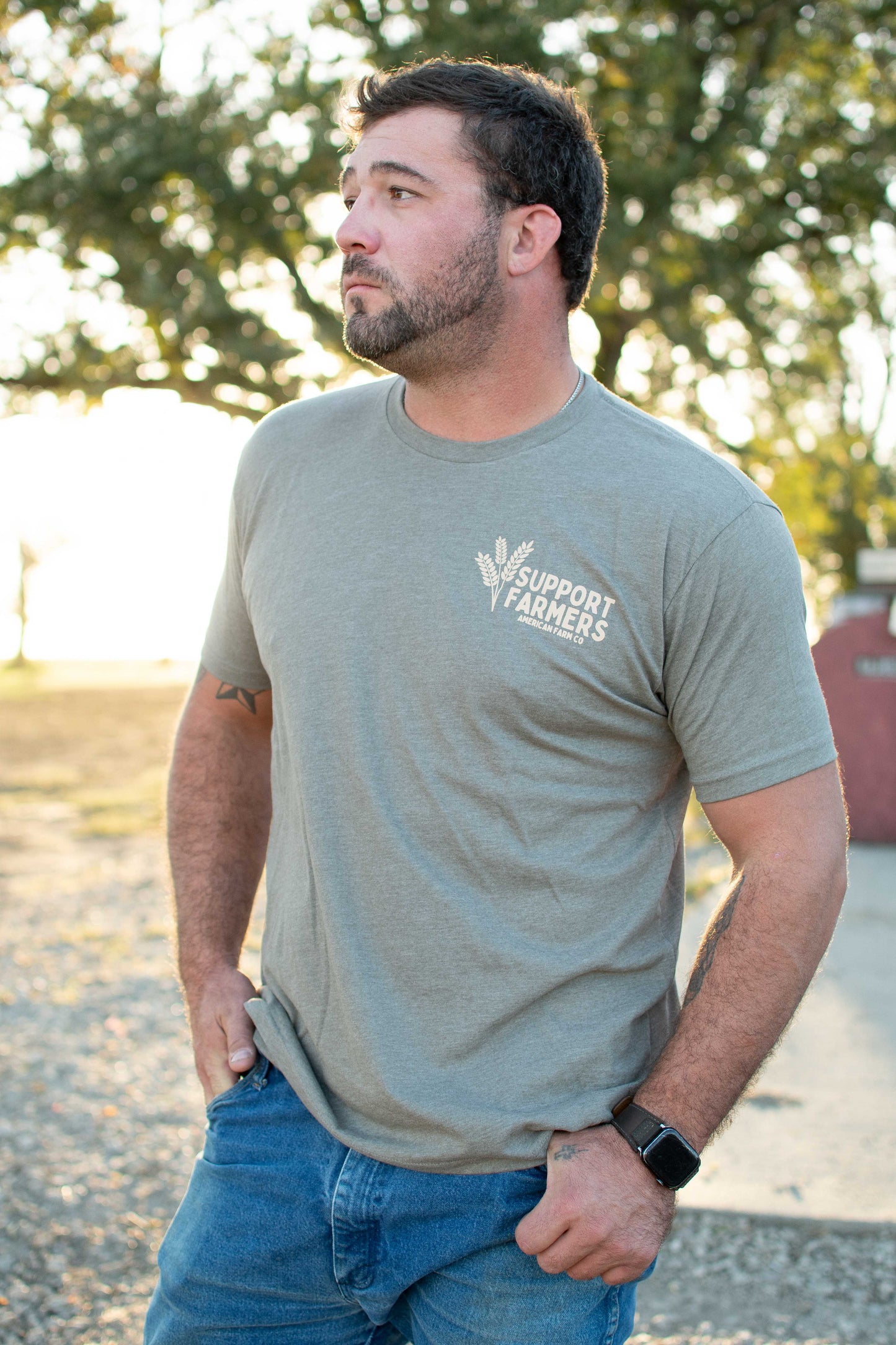 'Support Farmers' Wheat Essentials Tee