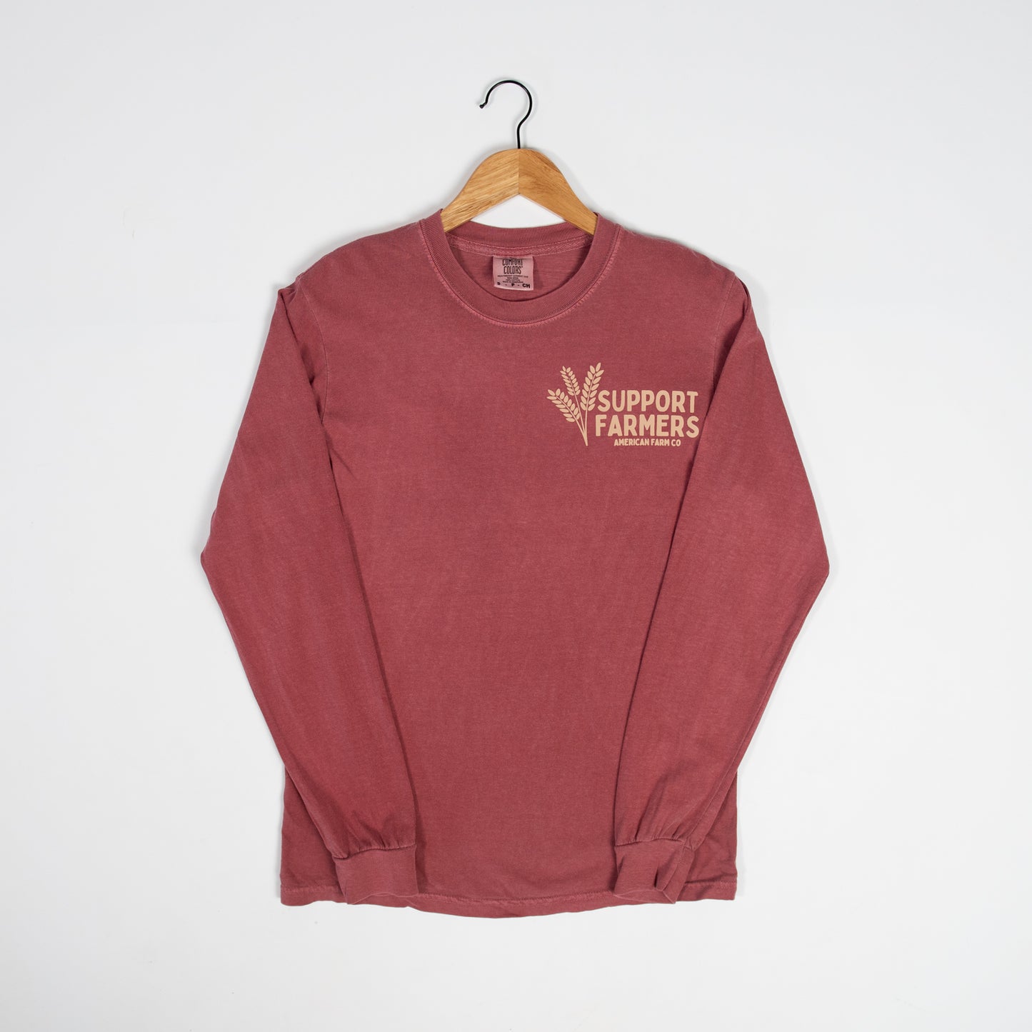 ‘Support Farmers’ Wheat Long Sleeve - American Farm Company