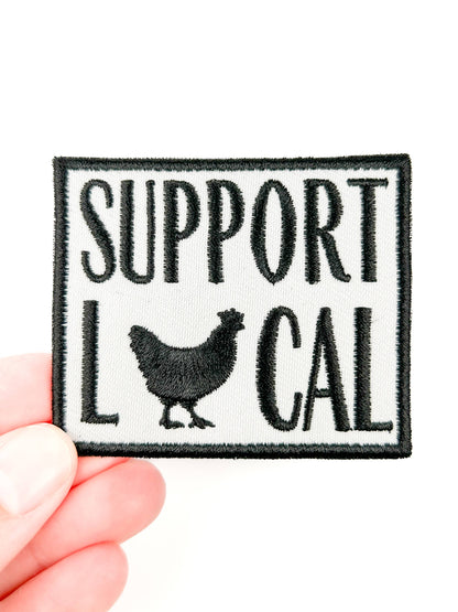'Support Local' Embroidered Iron-On Patch