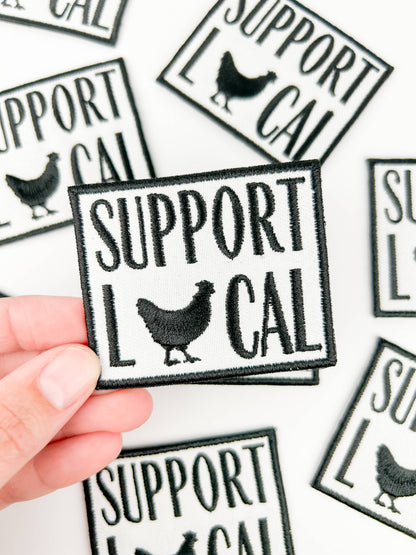 'Support Local' Embroidered Iron-On Patch
