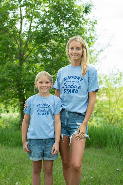 'Support Your Local Produce Stand' Blue Toddler/Youth Tee