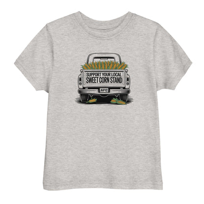 'Support Your Local Sweet Corn Stand' Truck Gray Toddler/Youth Tee