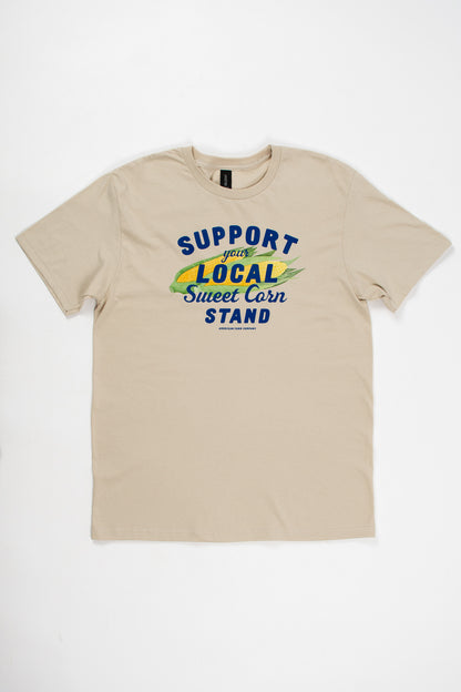 'Support Your Local Sweet Corn Stand' Tan Tee