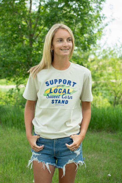 'Support Your Local Sweet Corn Stand' Tan Tee