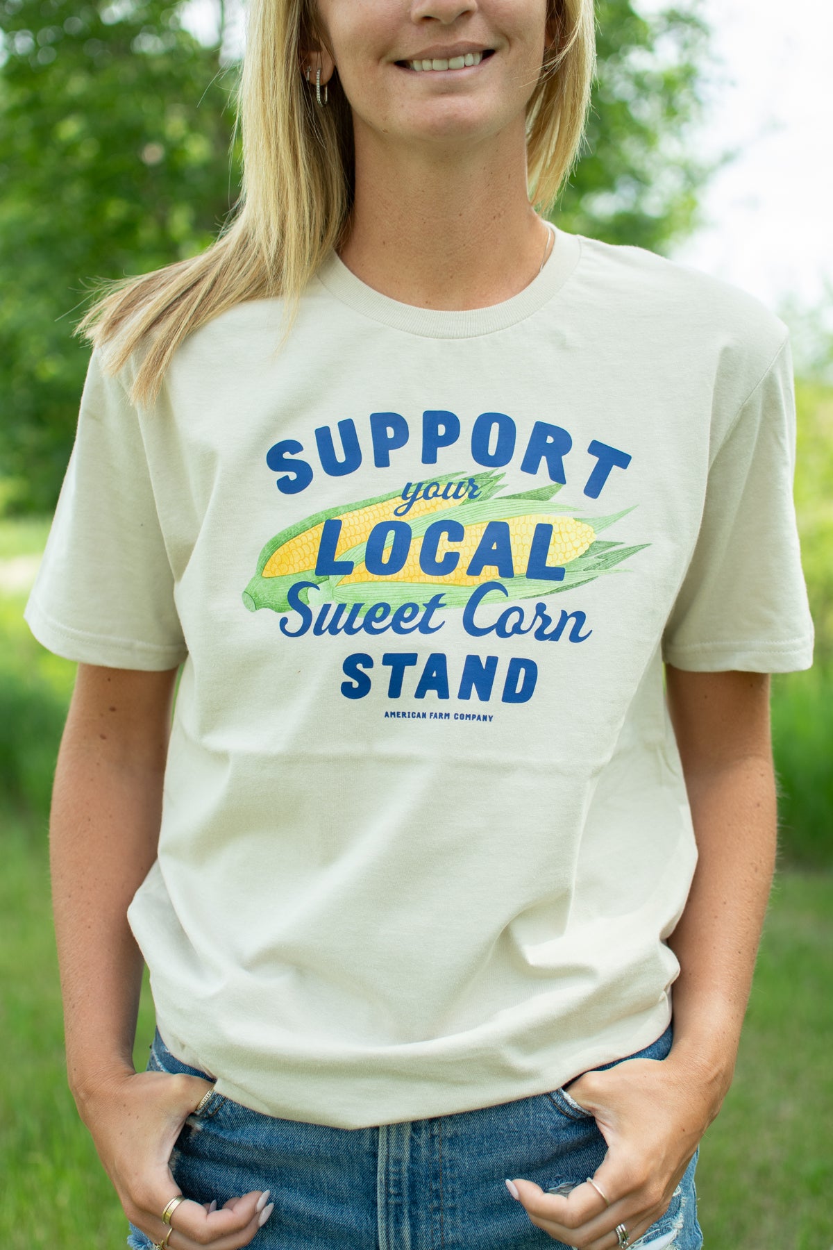 'Support Your Local Sweet Corn Stand' Tan Tee