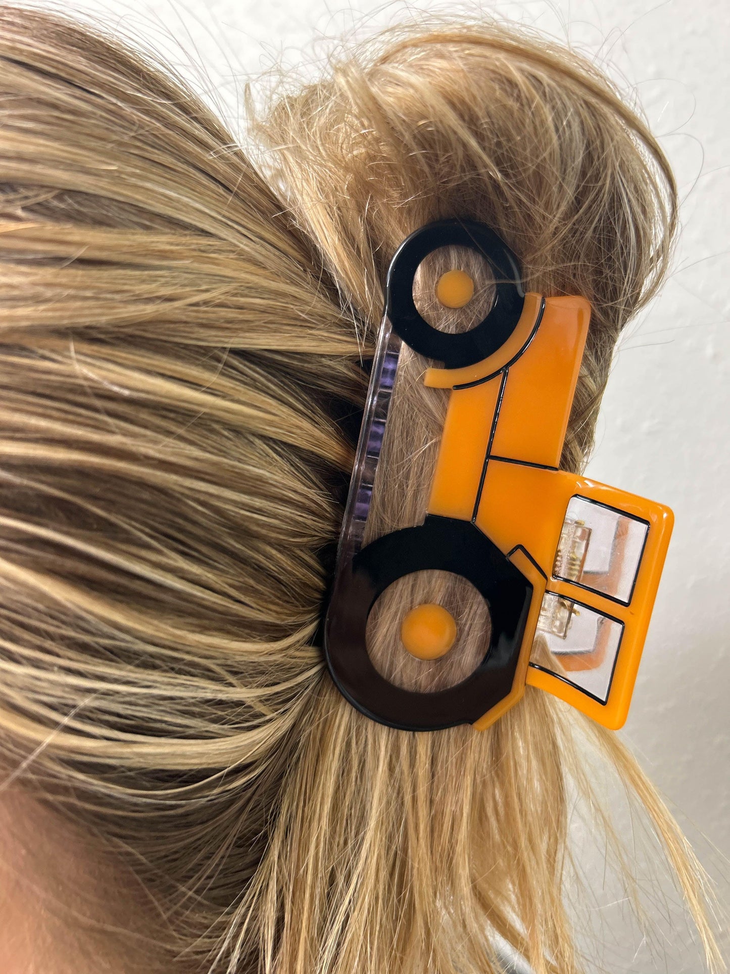 Orange Tractor Hair Clip - American Farm Company