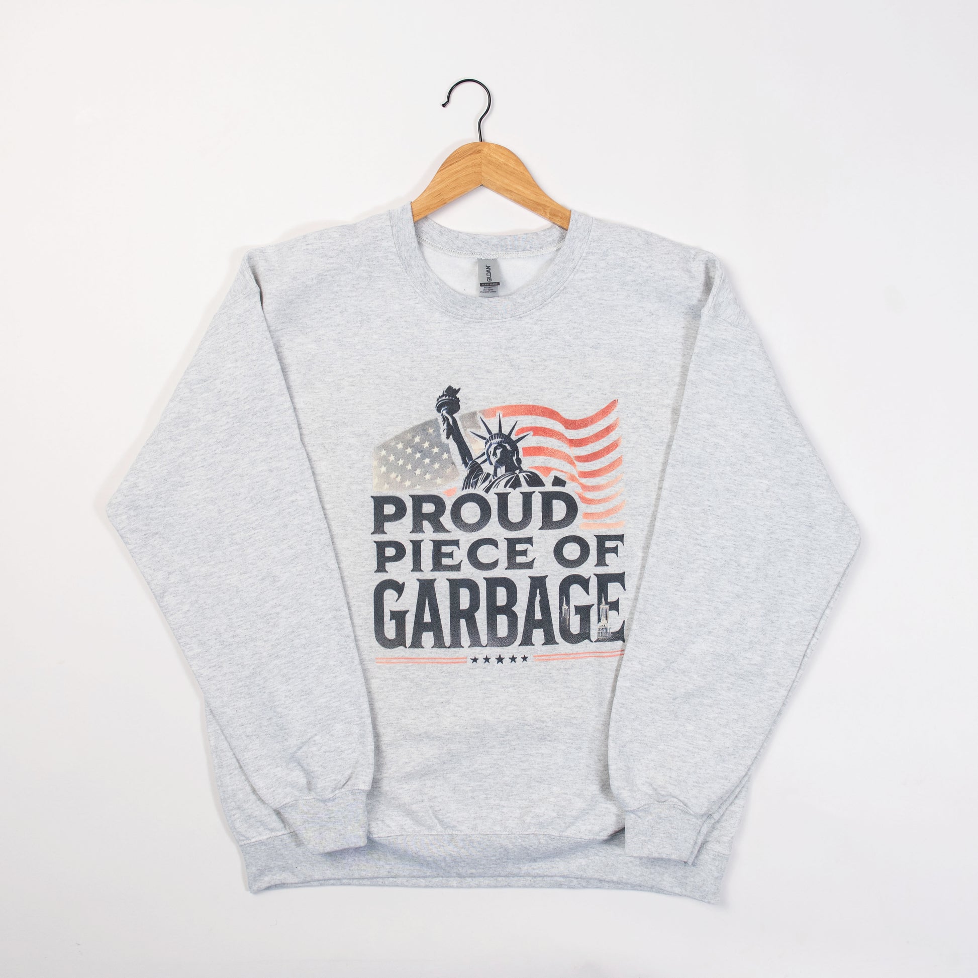 TRUMP 2024 'Proud Piece of Garbage' Crewneck - American Farm Company