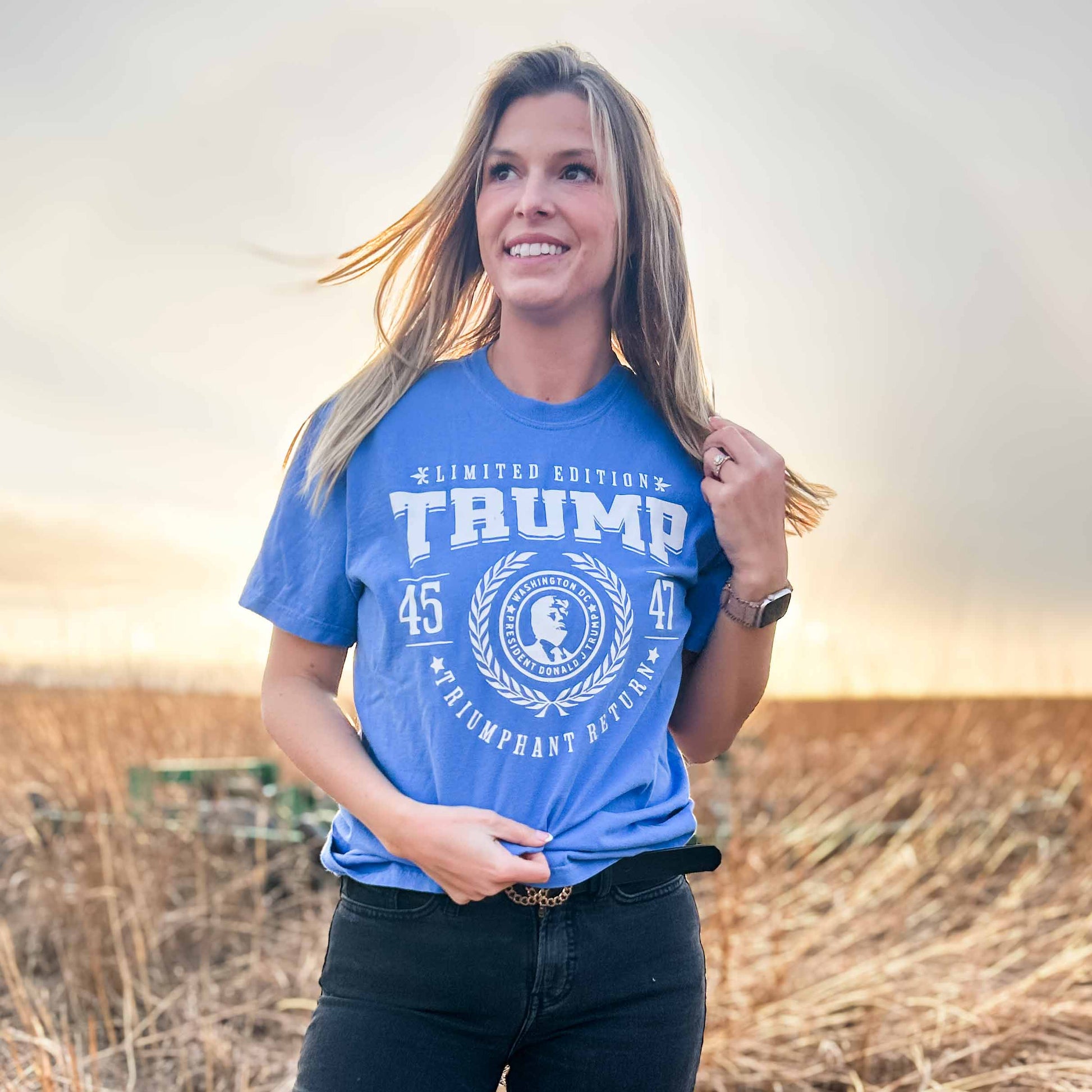 TRUMP 'Triumphant Return' Blue Tee - American Farm Company