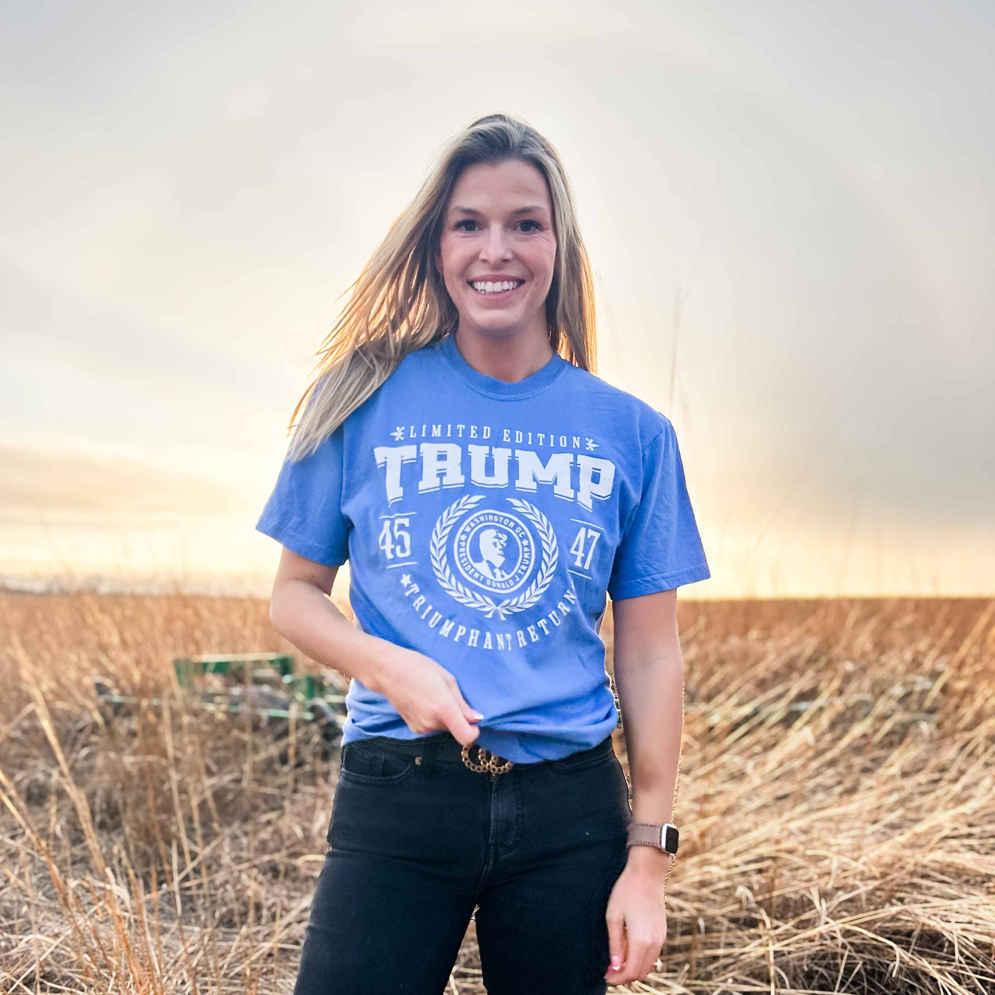 TRUMP 'Triumphant Return' Blue Tee - American Farm Company